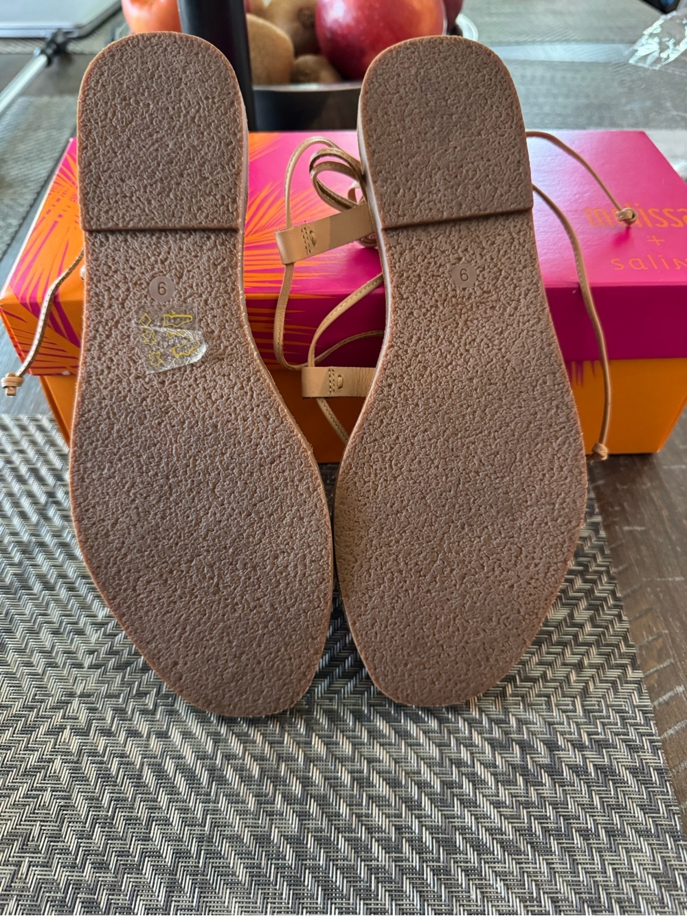 Madewell Women’s Tan Leather Lace-Up Sandals NWOT - Picture 3 of 3